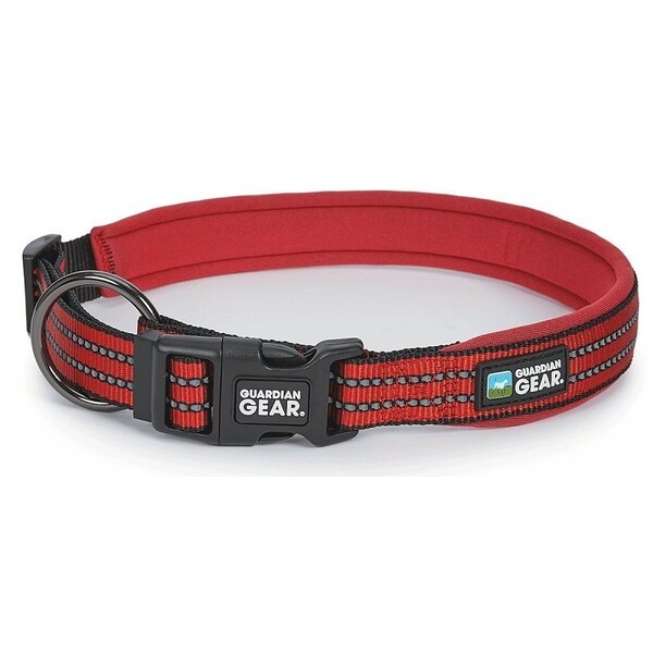 Guardian Gear Dog Collar, O-Ring Link, 16 to 83 in L Collar, Nylon, True Red - ZA0006 16 83