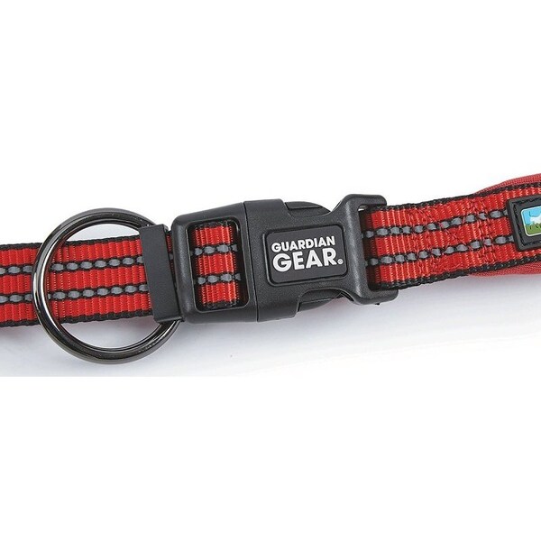 Guardian Gear Dog Collar, O-Ring Link, 16 to 83 in L Collar, Nylon, True Red - ZA0006 16 83