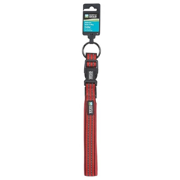 Guardian Gear Dog Collar, O-Ring Link, 16 to 83 in L Collar, Nylon, True Red - ZA0006 16 83