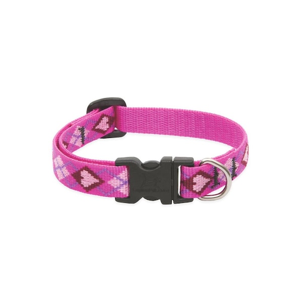 Lupine Pet Adjustable Collar Original Designs Multicolor Puppy Love Nylon Dog Multicolor - 14234