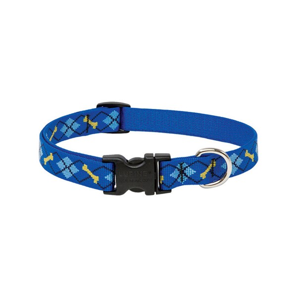 Lupine LupinePet Original Designs Multicolor Dapper Dog Nylon Dog Adjustable Collar - 41802