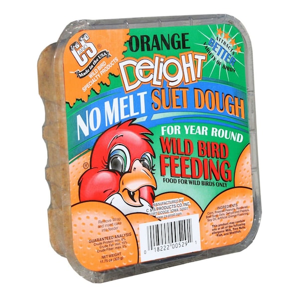 C&S Products C&S Products Orange Delight Assorted Species Beef Suet Wild Bird Food 11.75 oz - 12529
