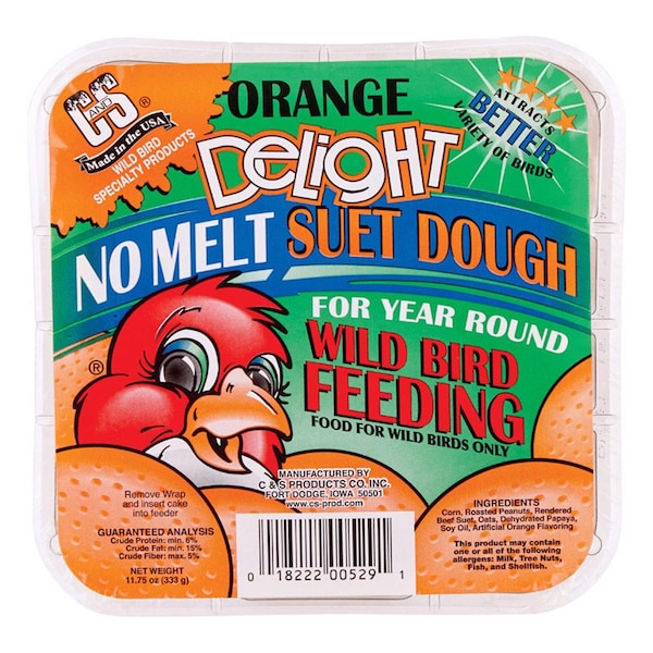 C&S Products C&S Products Orange Delight Assorted Species Beef Suet Wild Bird Food 11.75 oz - 12529
