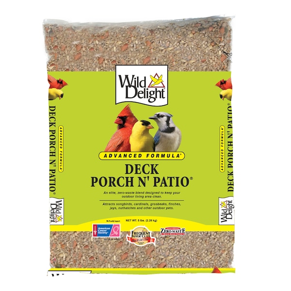 Wild Delight Wild Delight Deck Porch N Patio Assorted Species Sunflower Seeds Wild Bird Food 5 lb - 374050