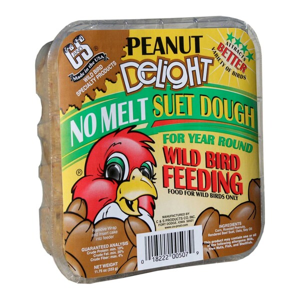 C&S Products C&S Products Peanut Delight Assorted Species Beef Suet Wild Bird Food 11.75 oz - 12507
