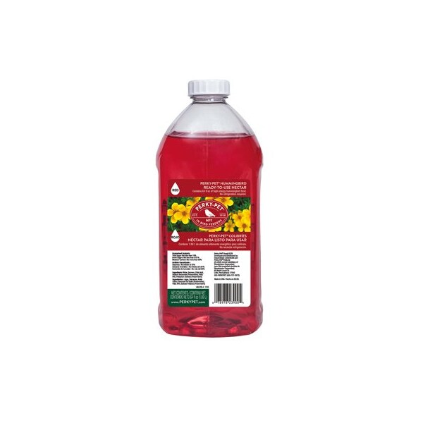 Perky-Pet Nectar Bird Food, Ready-to-Use, Liquid, 64 oz Bottle - 239