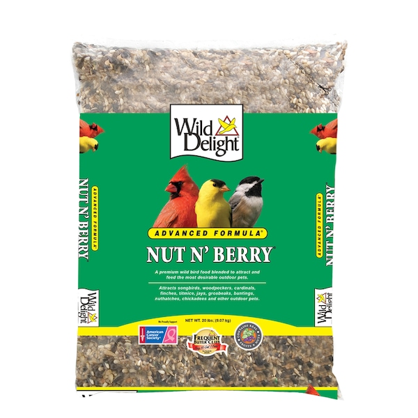 Wild Delight Wild Delight Nut N Berry Assorted Species Sunflower Kernels Wild Bird Food 20 lb - 366200