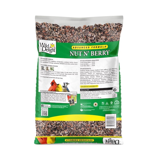 Wild Delight Wild Delight Nut N Berry Assorted Species Sunflower Kernels Wild Bird Food 20 lb - 366200