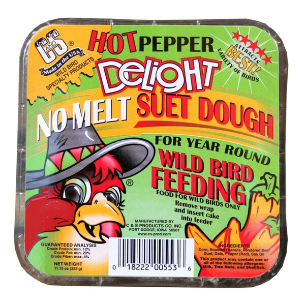 C&S Products C&S Products Hot Pepper Delight Assorted Species Beef Suet Wild Bird Food 11.75 oz - 12553