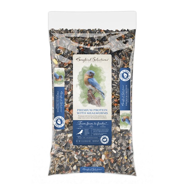 Global Harvest Foods Songbird Selections Premium Protein with Mealworm Wild Bird Seed Wild Bird Food 10 lb - 13633