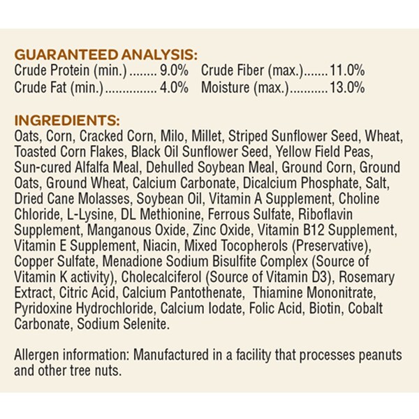 Kaytee Products Kaytee Backyard Wildlife Assorted Species Oats Squirrel and Critter Food 5 lb - 100037047