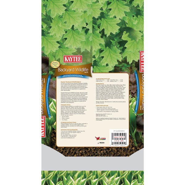 Kaytee Products Kaytee Backyard Wildlife Assorted Species Oats Squirrel and Critter Food 5 lb - 100037047