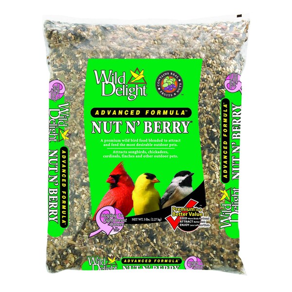 Wild Delight Wild Delight Nut N Berry Assorted Species Sunflower Kernels Wild Bird Food 5 lb - 366050