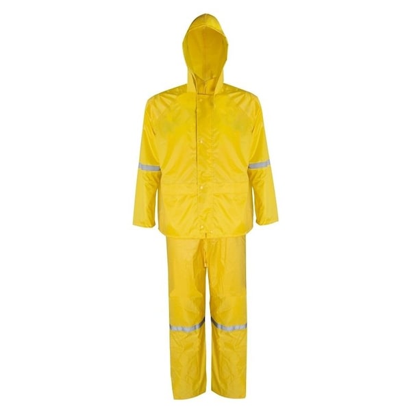 Diamondback Diamondback RS3-01-L Rain Suit, L, Polyester, Concealed Collar, Zipper Closure - RS3-01-L