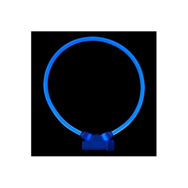 Red Dingo Lumitube Illuminated Dog Safety Collar- Bright Blue - Large To XL - LT-ZZ-DB-LG