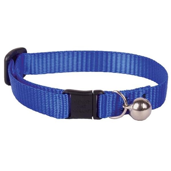 Beloved 5 in. X 8 in.-12 in. Adjustable Blue Safety Cat Collar With Bell - BE649244