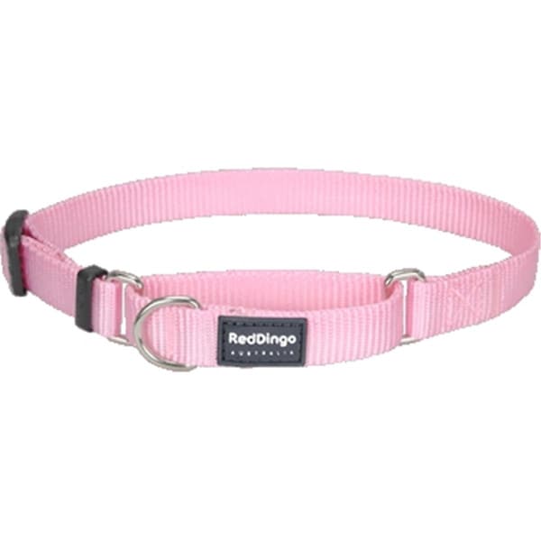 Red Dingo Martingale Dog Collar Classic Pink, Large - RE437184