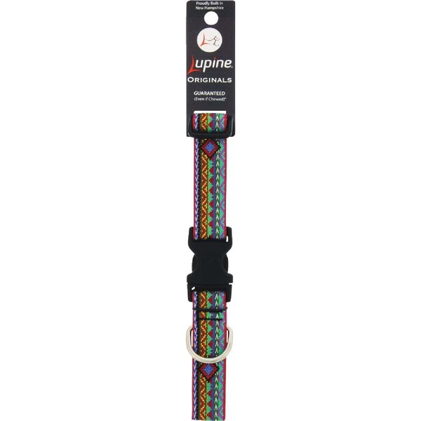 Lupine Pet Adjustable Collar Original Designs Multicolored El Paso Nylon Dog Multicolored - 91552