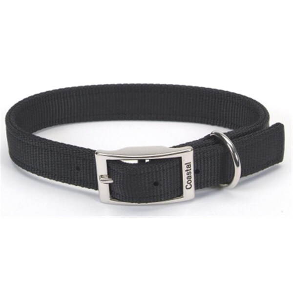 Petpath Coastal Pet Products  20 in. Double Web Collar - Black - PE747421