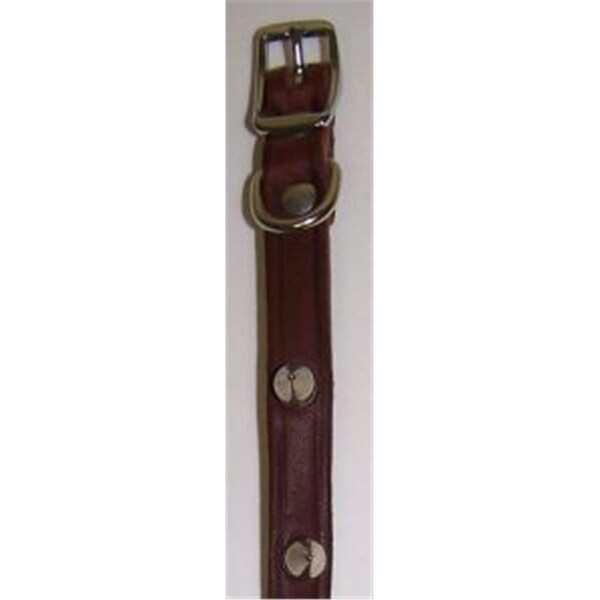 Omni Pet No.12LK-BU14 Leather Spiked Latigo Collar .50inx14in Color Burgandy - 445-13156