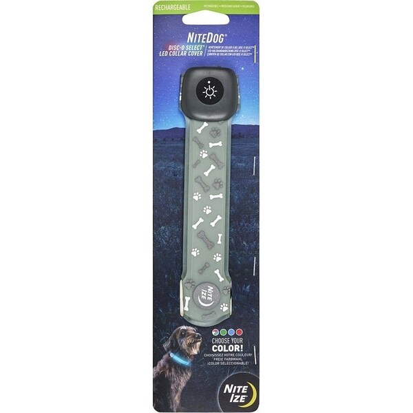 Nite Ize NiteDog Series Dog Collar Cover, 6.42 in L, 1 in W, Plastic - NDCCR-09-R3