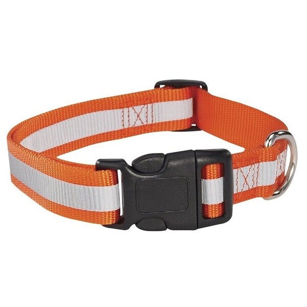 Guardian Gear Dog Collar, 10 to 16 in L Collar, 5/8 in W Collar, Nylon, Orange - ZA984 10 69