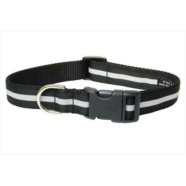 Sassy Dog Wear Sassy Dog Wear REFLECTIVE - BLACK1-C Reflective Dog Collar; Black - Small - REFLECTIVE - BLACK1-C