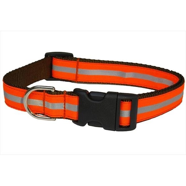 Sassy Dog Wear Sassy Dog Wear REFLECTIVE - ORANGE2-C Reflective Dog Collar; Orange - Medium - REFLECTIVE - ORANGE2-C