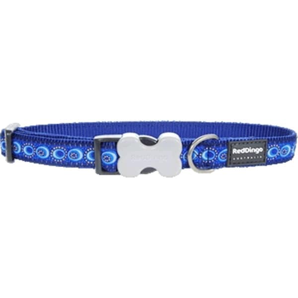 Red Dingo Dog Collar Design Cosmos Dark Blue, Medium - RE437104