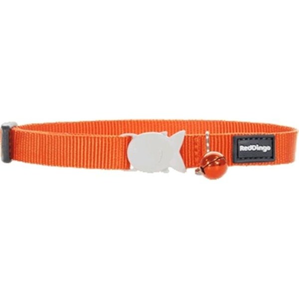 Red Dingo Red Dingo CC-ZZ-OR-SM Cat Collar Classic Orange - CC-ZZ-OR-SM