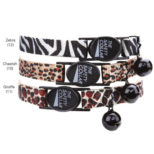 East Side Collection Easy Side Collection ZA1210 08 12 Animal Print Cat Collar 8-12 In Zebra - ZA1210 08 12