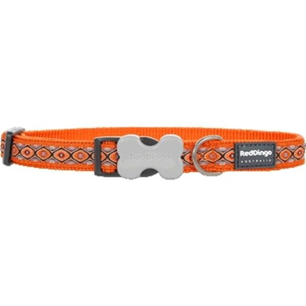 Red Dingo Red Dingo DC-SE-OR-SM Dog Collar Design Snake Eyes Orange; Small - DC-SE-OR-SM