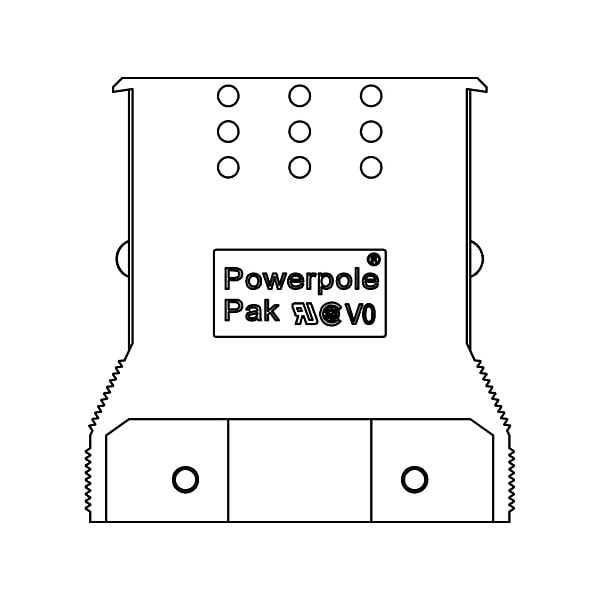 Anderson Power Products Housing, PP15 to PP45 For, Black - 1461G3