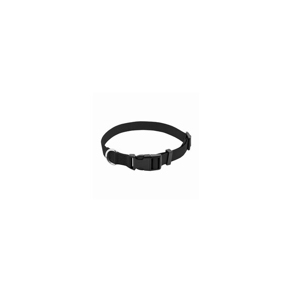 Pet Expert Dog Collar, Adjustable, Black Nylon, Quadlock Buckle, 5/8 x 10 to 16-In. - PE223879