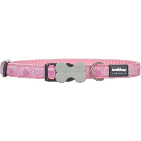 Red Dingo Dog Collar Design Breezy Love Pink- Large - DC-BZ-PK-25