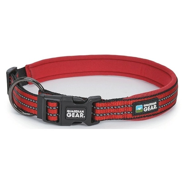 Guardian Gear Dog Collar, O-Ring Link, 20 to 83 in L Collar, Nylon, True Red - ZA0006 20 83