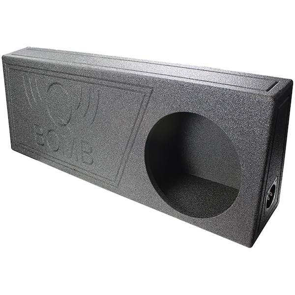 Q Power 12 in. Single Ported SPL Empty Woofer Box with Bedliner spray - QBTRUCK112V