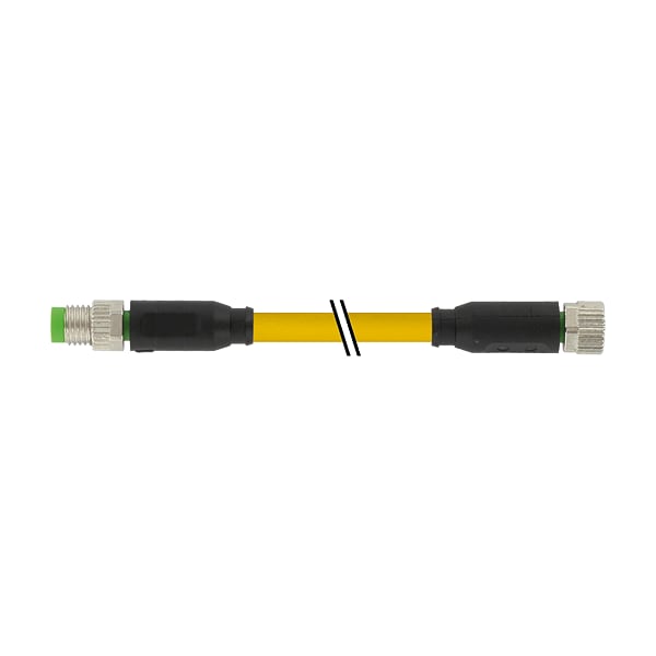 Murr Elektronik M8 male 0° / M8 female 0°, PVC 3x0.25 ye UL/CSA 1.2m - 7000-88001-0100120