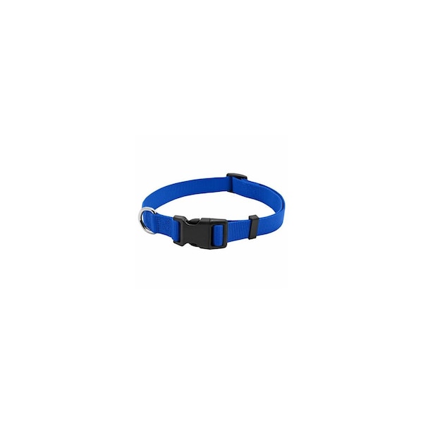 Pet Expert Dog Collar, Adjustable, Blue Nylon, Quadlock Buckle, 1 x 18 to 26-In. - PE223885