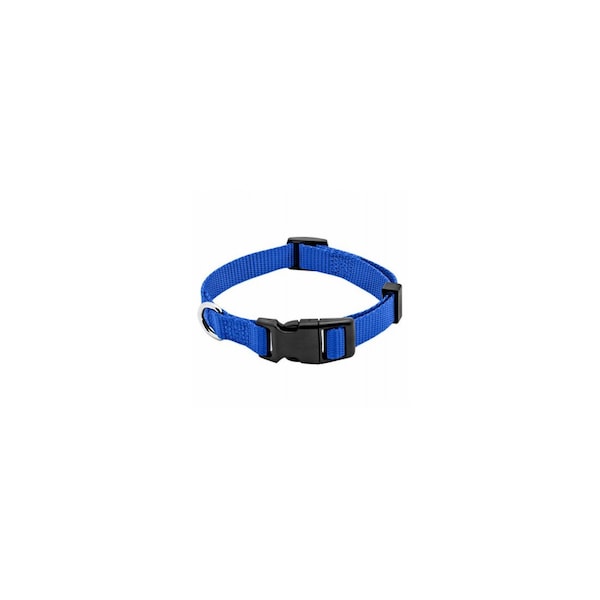 Pet Expert Dog Collar, Adjustable, Blue Nylon, Quadlock Buckle, 5/8 x 10 to 16-In. - PE223887