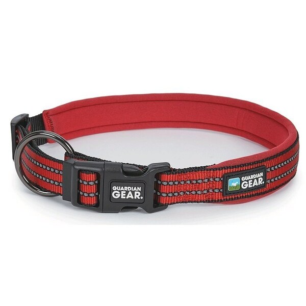 Guardian Gear Dog Collar, O-Ring Link, 12 to 83 in L Collar, Nylon, True Red - ZA0006 12 83