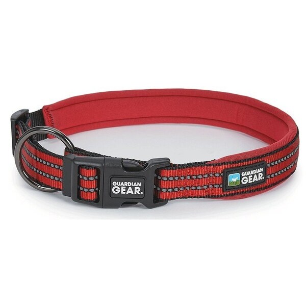 Guardian Gear Dog Collar, O-Ring Link, 24 to 83 in L Collar, Nylon, True Red - ZA0006 24 83