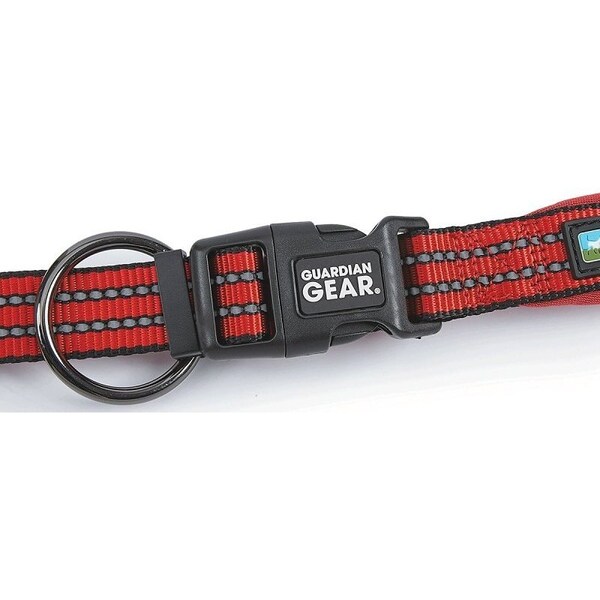Guardian Gear Dog Collar, O-Ring Link, 24 to 83 in L Collar, Nylon, True Red - ZA0006 24 83
