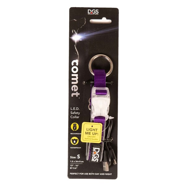 Dgs Pet Products LED Safety Dog Collar, Rechargeable - DGSLGUC3425