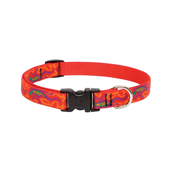 Lupine LupinePet Original Designs Multicolor Go Go Gecko Nylon Dog Adjustable Collar - 41002