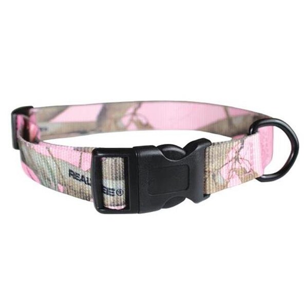 Tandy Leather Factory Leather Brothers 103QKNRT-PK 0.625 in. Kwkklp Adjustable 10-14 in. Pnk Camo Collar - 103QKNRT-PK