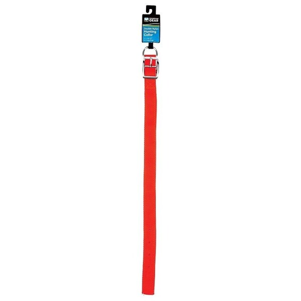 Boss Pet Dog Collar, 19 in L Collar, 1 in W Collar, Nylon, Orange - 2051924