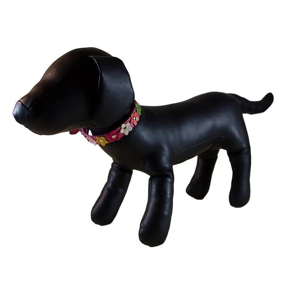 Mansbestfriend Flower Dog Collar - Rose Red; Small - MA833462