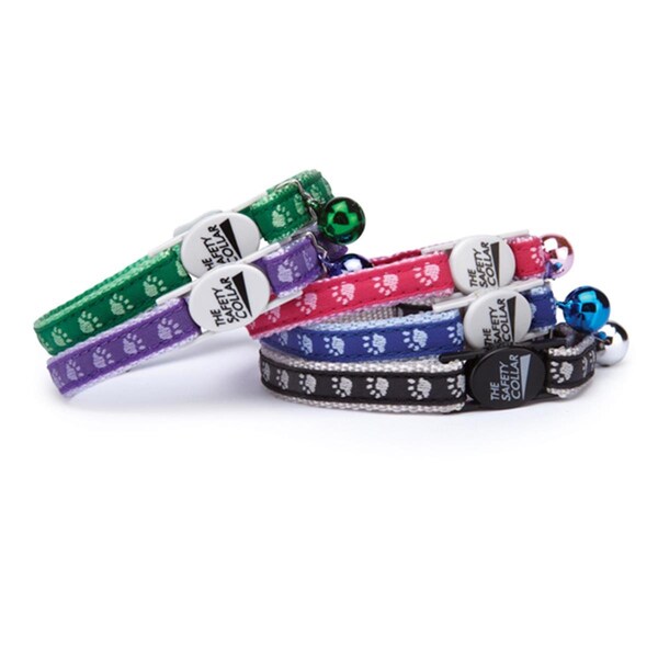 Casual Kitty Casual Kitty ZA122 79 Casual Kitty Two-Tone Pawprint Collar Purple - ZA122 79