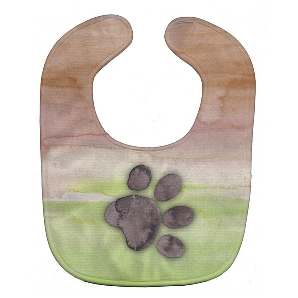 Carolines Treasures Dog Paw Watercolor Baby Bib - BB7359BIB
